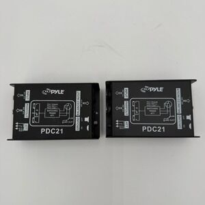 Pyle Pro PDC21 Direct Box 1/4-Inch Instrument To Balanced Unbalanced Set Of 2